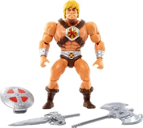 Masters of the Universe Origins He-Man Action Figure 14cm (5.5 Inch) | 16 Moveable Joints for Dynamic Posing thumbnail 1