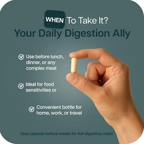 Houston Enzymes TriEnza Digestive Enzyme Supplement 60 Capsules | Supports Gluten, Casein, Soy Digestion thumbnail 5