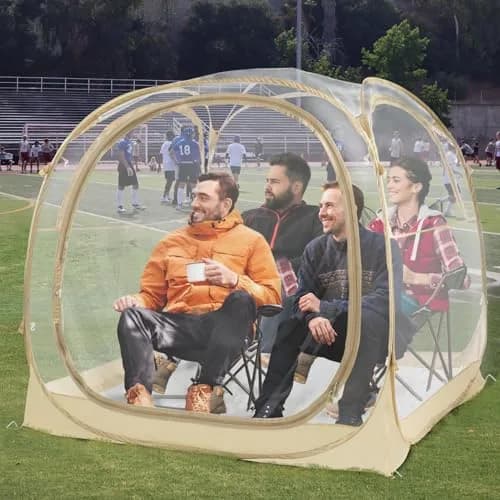 PrivatePod Sports Pod Pop-Up Sports Tent & Weather Tent 83"x83"x65"H | Cold Weather Outdoor Shelter for 4 thumbnail 1