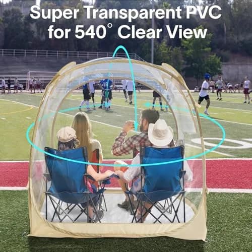 PrivatePod Sports Pod Pop-Up Sports Tent & Weather Tent 83"x83"x65"H | Cold Weather Outdoor Shelter for 4 thumbnail 4
