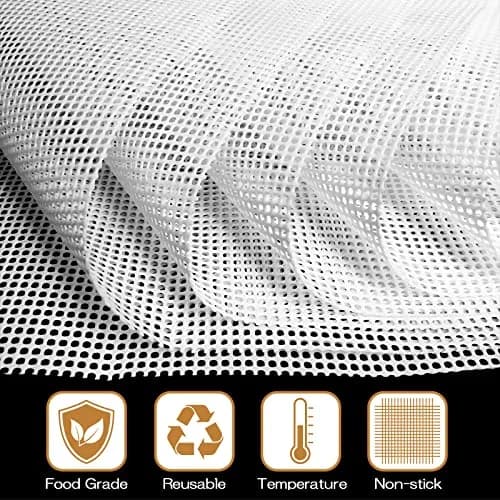 DOSTK Silicone Dehydrator Sheets 12 PCS 35.6cm x 35.6cm (14" x 14") | Premium Non-Stick Reusable Tray Liners thumbnail 3