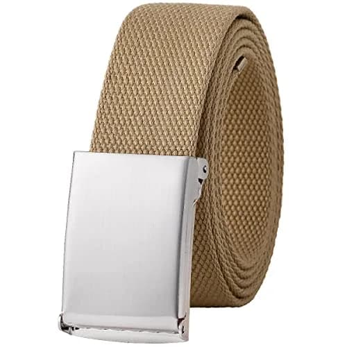 Falari Canvas Web Belt Fully Adjustable 135cm | Stylish Casual Belt with Silver Buckle thumbnail 1