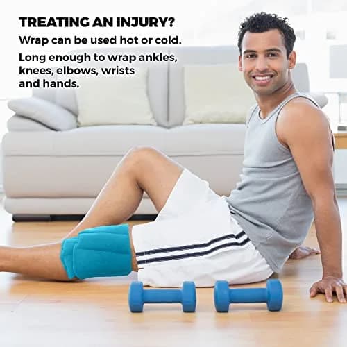 ComfortCloud Microwavable Heating Pad 7x22" Teal | Moist Heat for Back Pain Relief thumbnail 5