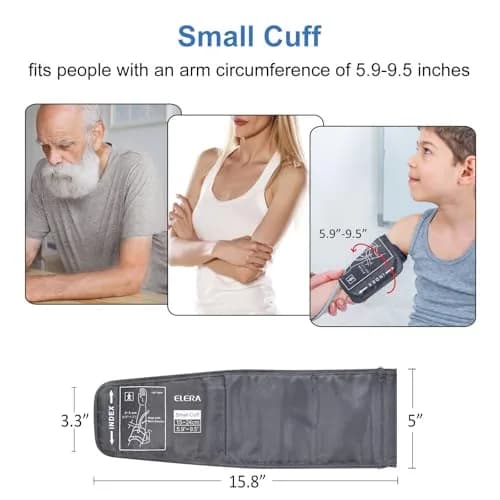 ELERA Pediatric Blood Pressure Cuff for Kids & Women - Small Child Replacement BP Cuff 15cm (5.9") | Compatible with Most Automatic Monitors thumbnail 5