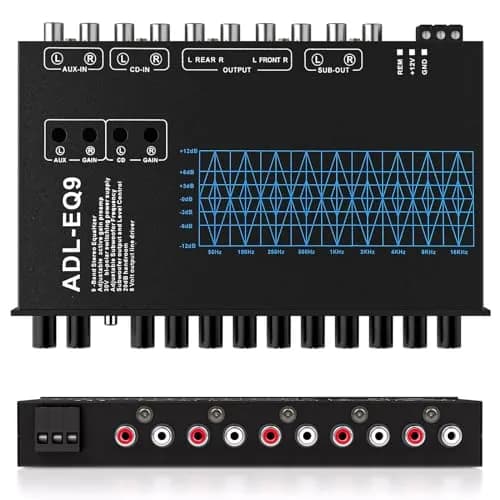 Facmogu 9-Band Car Audio Equalizer EQ with 8V RMS Line Driver, 12V DC thumbnail 8