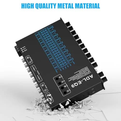 Facmogu 9-Band Car Audio Equalizer EQ with 8V RMS Line Driver, 12V DC thumbnail 2