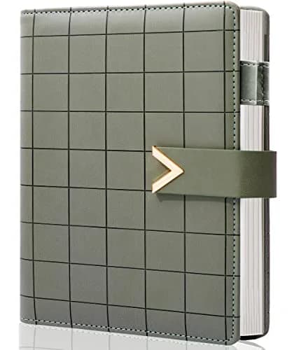 CAGIE A5 6 Ring Binder Refillable Notebook Spiral bound Leather Journal | Vintage PU Leather Cover, 80 Sheets, Refillable, 16x22cm thumbnail 1
