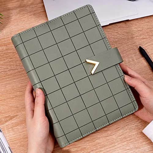 CAGIE A5 6 Ring Binder Refillable Notebook Spiral bound Leather Journal | Vintage PU Leather Cover, 80 Sheets, Refillable, 16x22cm thumbnail 4