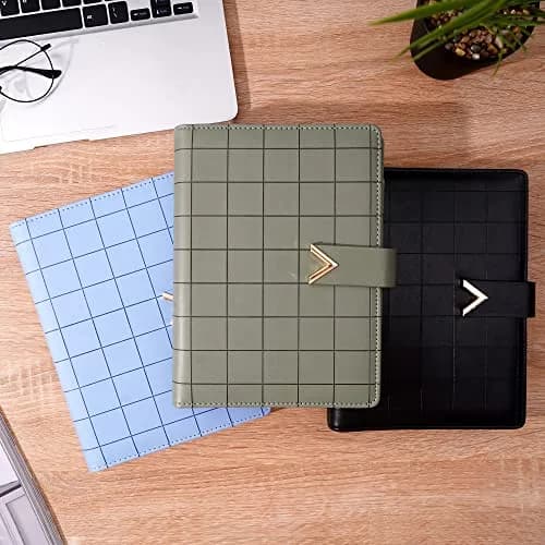 CAGIE A5 6 Ring Binder Refillable Notebook Spiral bound Leather Journal | Vintage PU Leather Cover, 80 Sheets, Refillable, 16x22cm thumbnail 7