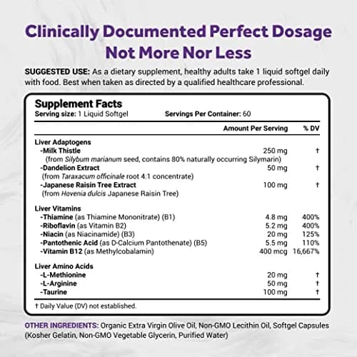 Naturalis Milk Thistle Liver Support 60 Softgels | Liver Support & Detox* thumbnail 2