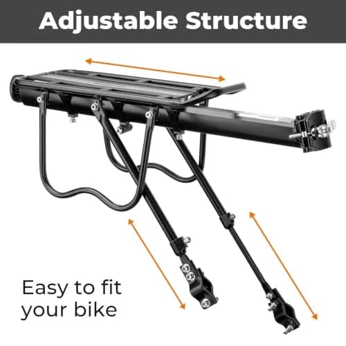 ROCKBROS Rear Bike Rack Adjustable 165 lbs Capacity | Tool-Free Quick-Release Bike Back Rack thumbnail 2