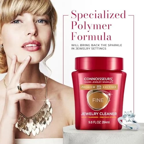 Connoisseurs Fine Jewelry Cleaner Solution 284ml (9.6 Fl Oz) | Ammonia-Free Formula for Gold, Diamonds, Platinum thumbnail 6