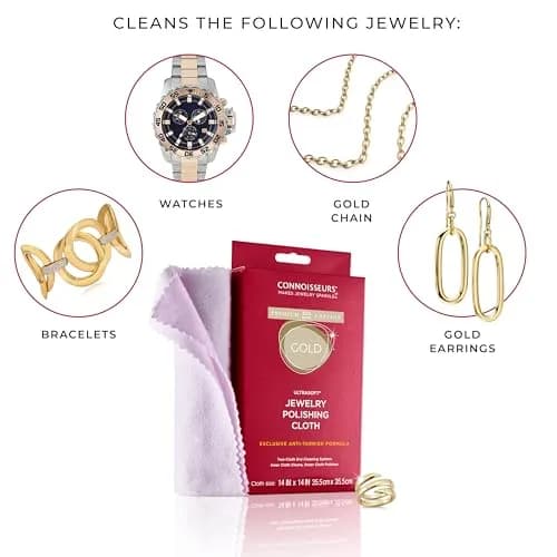Connoisseurs Fine Jewelry Cleaner Solution 284ml (9.6 Fl Oz) | Ammonia-Free Formula for Gold, Diamonds, Platinum thumbnail 9