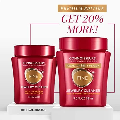 Connoisseurs Fine Jewelry Cleaner Solution 284ml (9.6 Fl Oz) | Ammonia-Free Formula for Gold, Diamonds, Platinum thumbnail 2