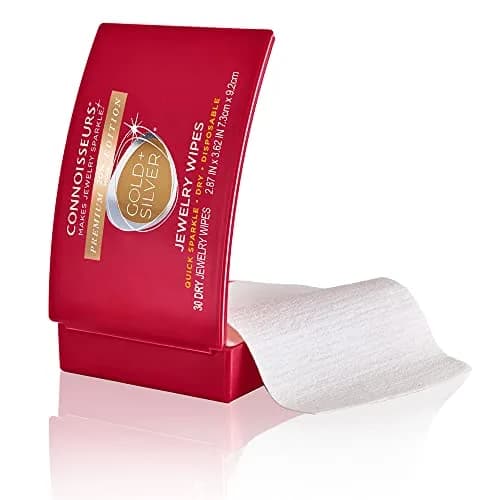 CONNOISSEURS Jewelry Wipes - 30 Pack | Fast Jewelry Cleaning & Tarnish Protection thumbnail 7