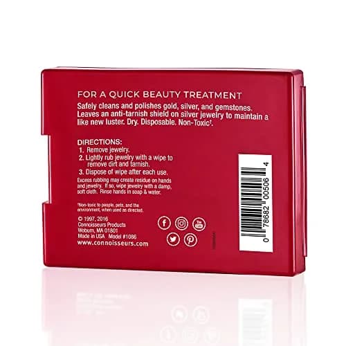CONNOISSEURS Jewelry Wipes - 30 Pack | Fast Jewelry Cleaning & Tarnish Protection thumbnail 8