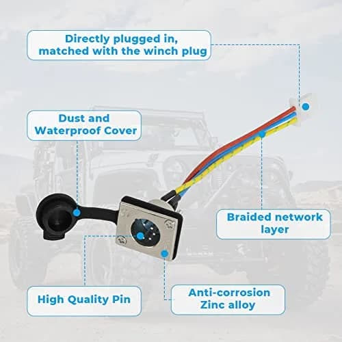 Foruly Winch Socket Connector Assembly with Rubber Cover for Gen2 97495-59 | Protective Winch Replacement Part thumbnail 3