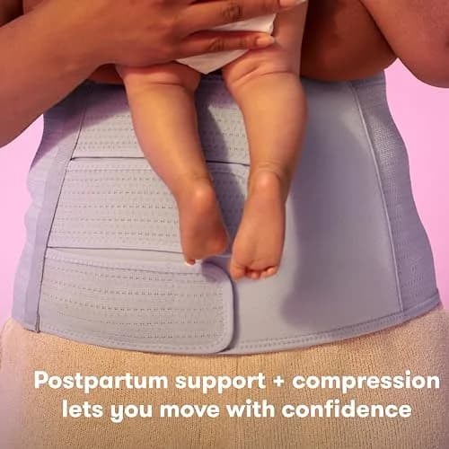 Frida Mom Belly Binder Postpartum Recovery Support 9" High | Adjustable Compression Wrap for Natural & C-Section Birth thumbnail 2