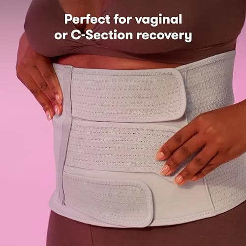 Frida Mom Belly Binder Postpartum Recovery Support 9" High | Adjustable Compression Wrap for Natural & C-Section Birth thumbnail 3