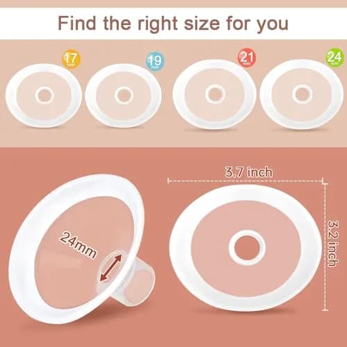 PUMPMOM-US 24mm Flanges Compatible with Spectra S2 S1 Breastpump Parts | BPA-Free Breast Pump Accessories thumbnail 6