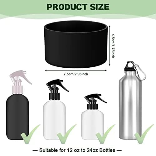Honeydak Silicone Sleeve for Glass Spray Bottle 3 Pack | Elastic, Non-Slip, Protects & Warms Hands thumbnail 2
