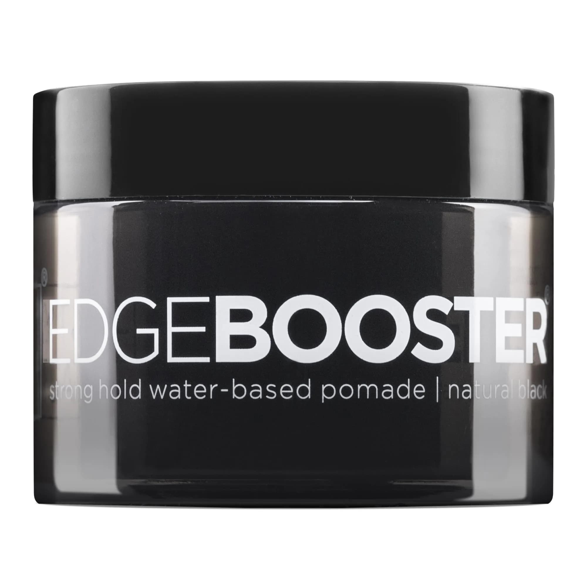 Style Factor EDGE BOOSTER HIDEOUT Water-Based Pomade | Strong Hold & Gray Coverage | Slick Styling for Flyaways & Roots | High Shine Finish | Natural Black | 3.38 oz - main product image