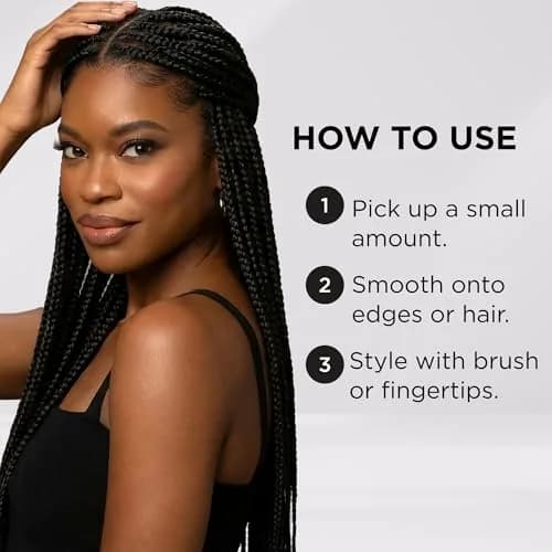 Style Factor EDGE BOOSTER HIDEOUT Water-Based Pomade | Strong Hold & Gray Coverage | Slick Styling for Flyaways & Roots | High Shine Finish | Natural Black | 3.38 oz thumbnail 5