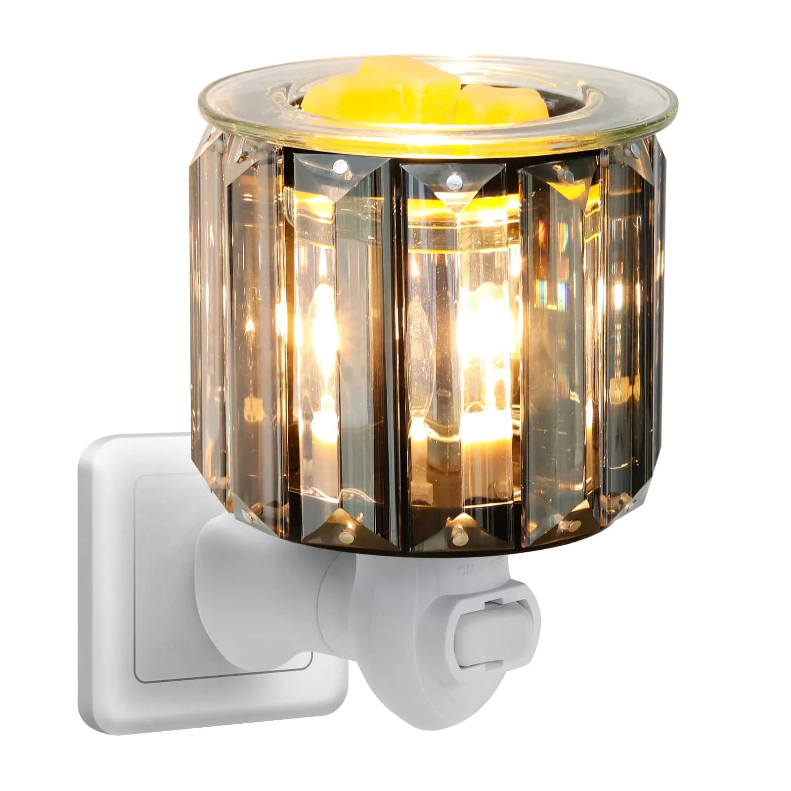 DRQ Crystal Wax Warmer Plug-in Scented Melt Warmer for Home, Kitchen, Living Room | Artistic, Safe, Easy to Use — Long Crystal