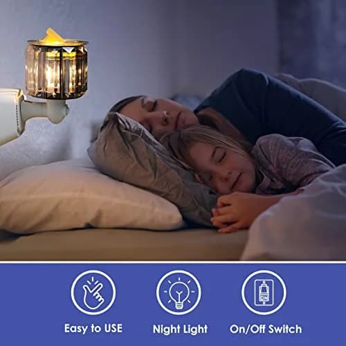 DRQ Plug in Wax Warmer- Crystal Accent, Modern Design, 3.4"L x 3.3"W x 4.2"H | Safe, Easy to Use thumbnail 5