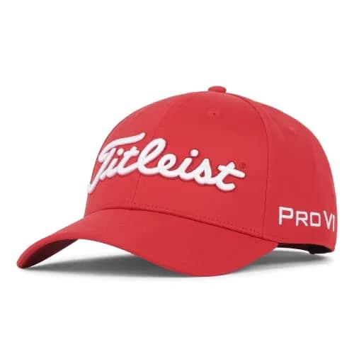 Titleist Tour Performance Golf Hat, Red/White | Sun Protection & Breathable Mesh (70-120 chars) thumbnail 1