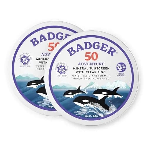 Badger Sport Mineral Sunscreen SPF 50 2.4 oz (71ml) Tin | Broad Spectrum UVA/UVB Protection thumbnail 1
