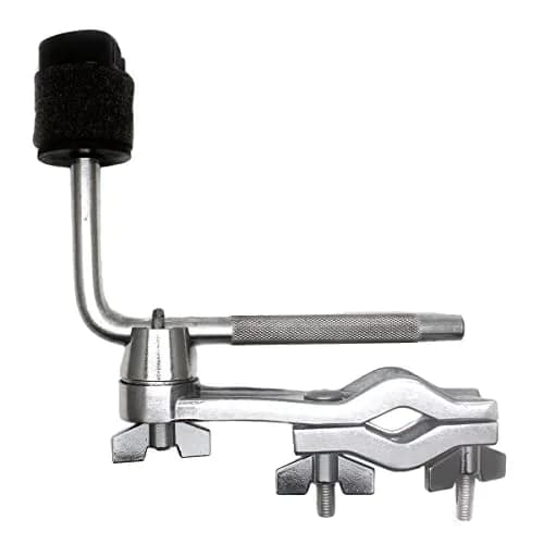 TUOREN Cymbal L-Arm Rod with Bracket Holder Extension Arm Attachment | Silver, 17.5cm (6.89inch) | Metal & Felt thumbnail 1