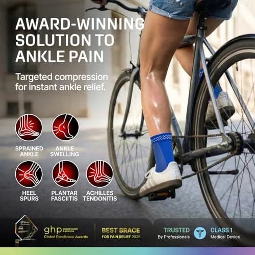 Modvel Foot & Ankle Brace Socks for Sprained Ankle | Compression Sleeve for Recovery & Support thumbnail 2