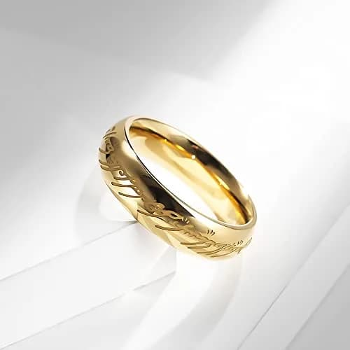 Meilord 6mm Lord of The Rings Ring for Men & Women Gold Silver Glow | Comfort Fit, Glows in Dark thumbnail 3