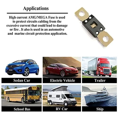 parts PTT 2-Pack MEGA/AMG 500A Fuse 32V | High-Current Bolt Down Automotive/Marine thumbnail 6