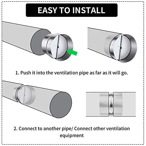 Miuwauer 8 Inch Backdraft Damper for HVAC Ducts | Prevents Airflow Leakage thumbnail 4