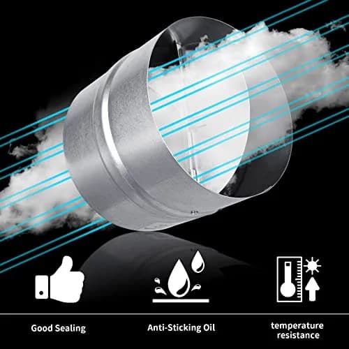 Miuwauer 6 Inch Backdraft Damper | Prevents Airflow When Fan is Off thumbnail 5