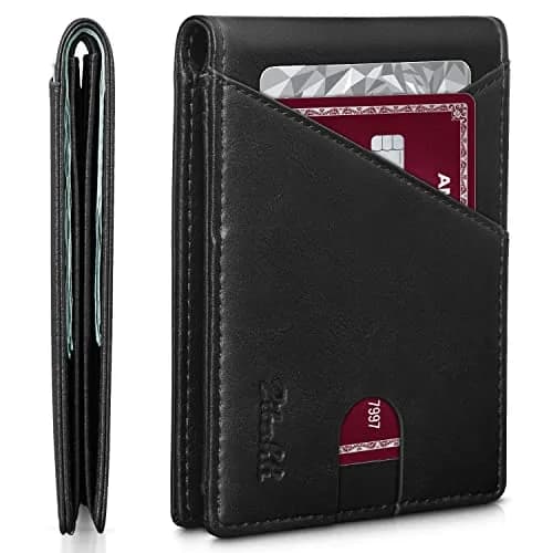 Zitahli Slim Wallet for Men Bifold 11 Card Holder | RFID Blocking Minimalist Front Pocket Design (Classic Black) thumbnail 1