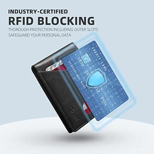 Zitahli Slim Wallet for Men Bifold 11 Card Holder | RFID Blocking Minimalist Front Pocket Design (Classic Black) thumbnail 4