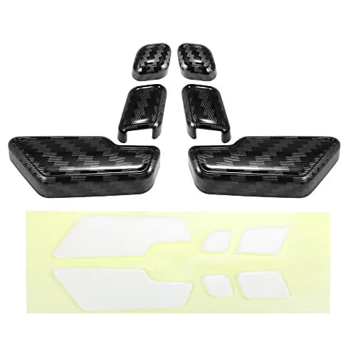 X AUTOHAUX Carbon Fiber Door Seat Adjust Button Cover for Mercedes W204 | Durable ABS, Easy Install thumbnail 7