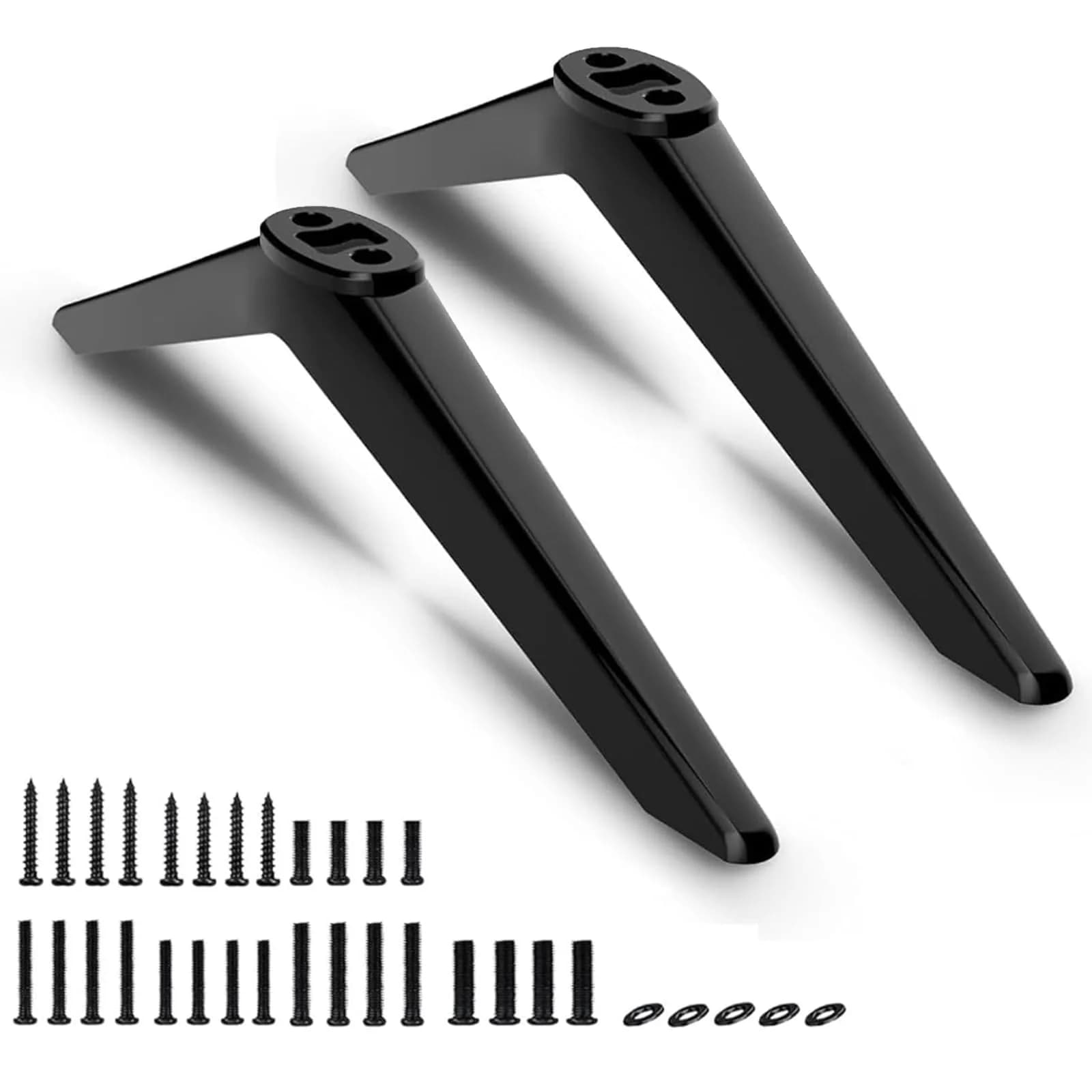 Dinghosen Metal TV Legs for TCL 70"-75" TVs | Stable Replacement Stands — Black