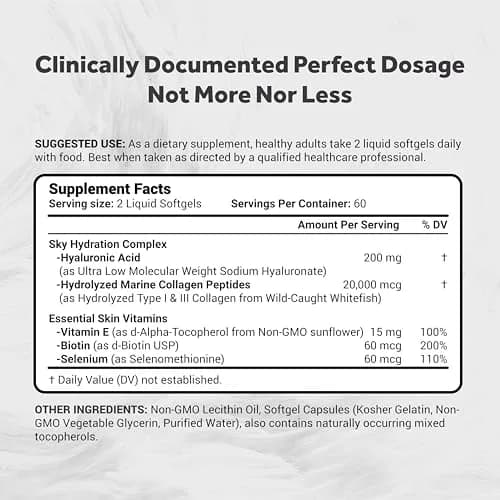 Naturalis Hyaluronic Acid 200mg 120 Softgels | Ultra Low Molecular Weight for Skin & Joint Support thumbnail 2