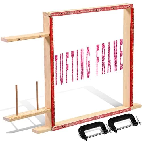 Yalikop Rug Making Frame, Tufting Frame for Rug Making 75x75cm | Wooden Stand with Tack Strips & Clamps thumbnail 1