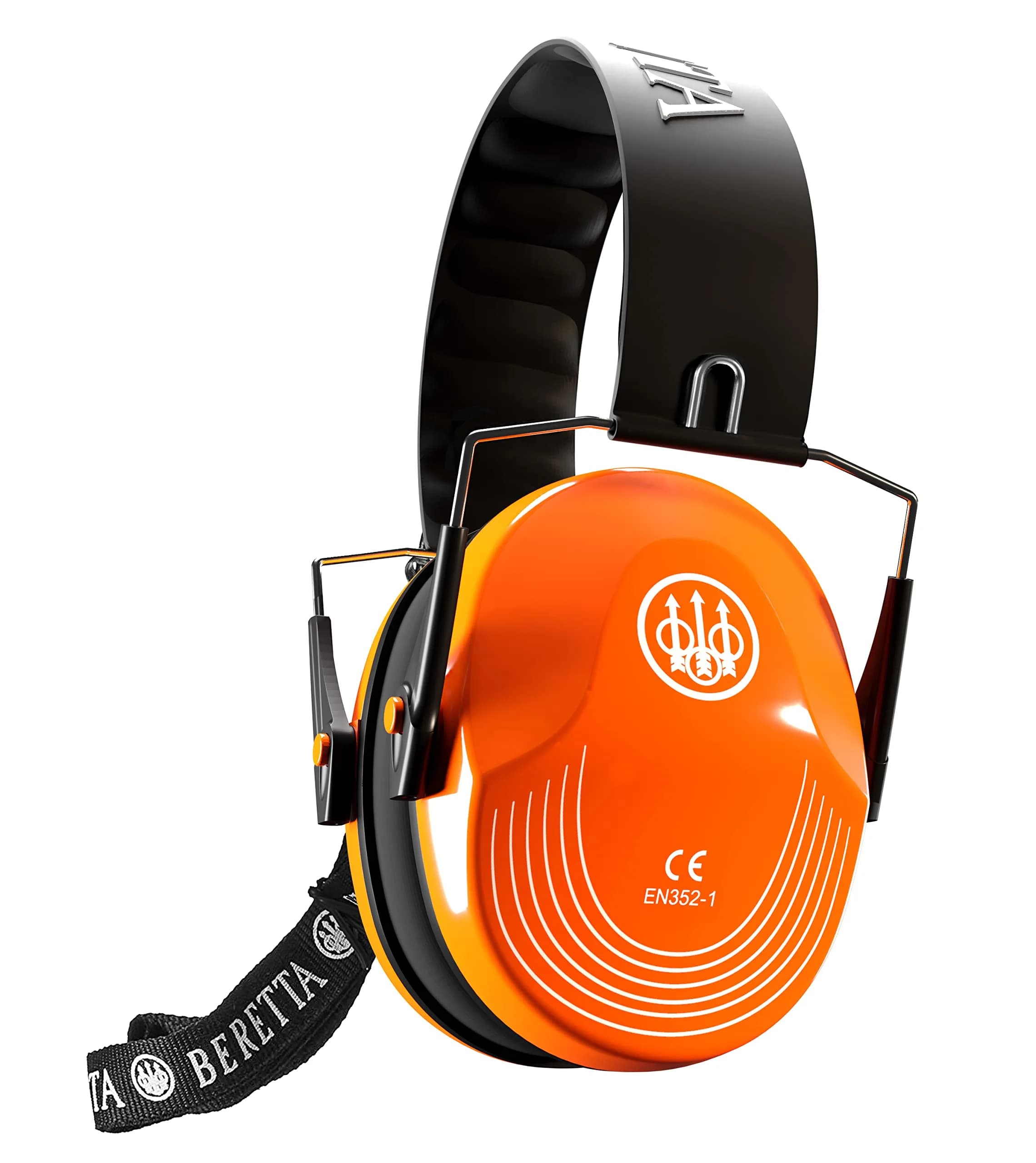 Beretta Unisex Safety Pro Earmuff Green | 25dB Noise Reduction Rating — Orange Fluorescent