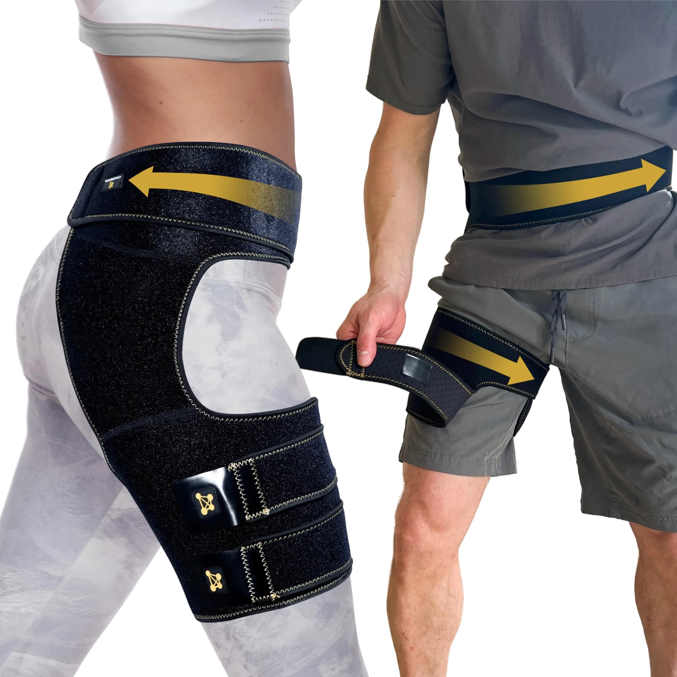 CopperJoint Hip Brace for Women and Men | Groin & Thigh Support, Adjustable, Copper-Infused, One Size - main product image