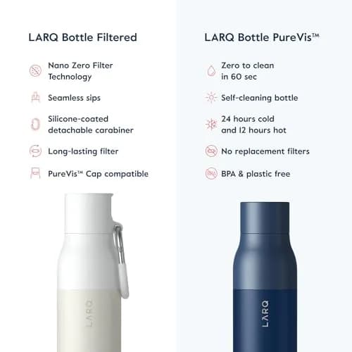 LARQ Bottle Filtered Insulated Stainless Steel Water Bottle with Filter Straw 740ml (25 oz) | Removes Chlorine, PFAS, Lead thumbnail 8
