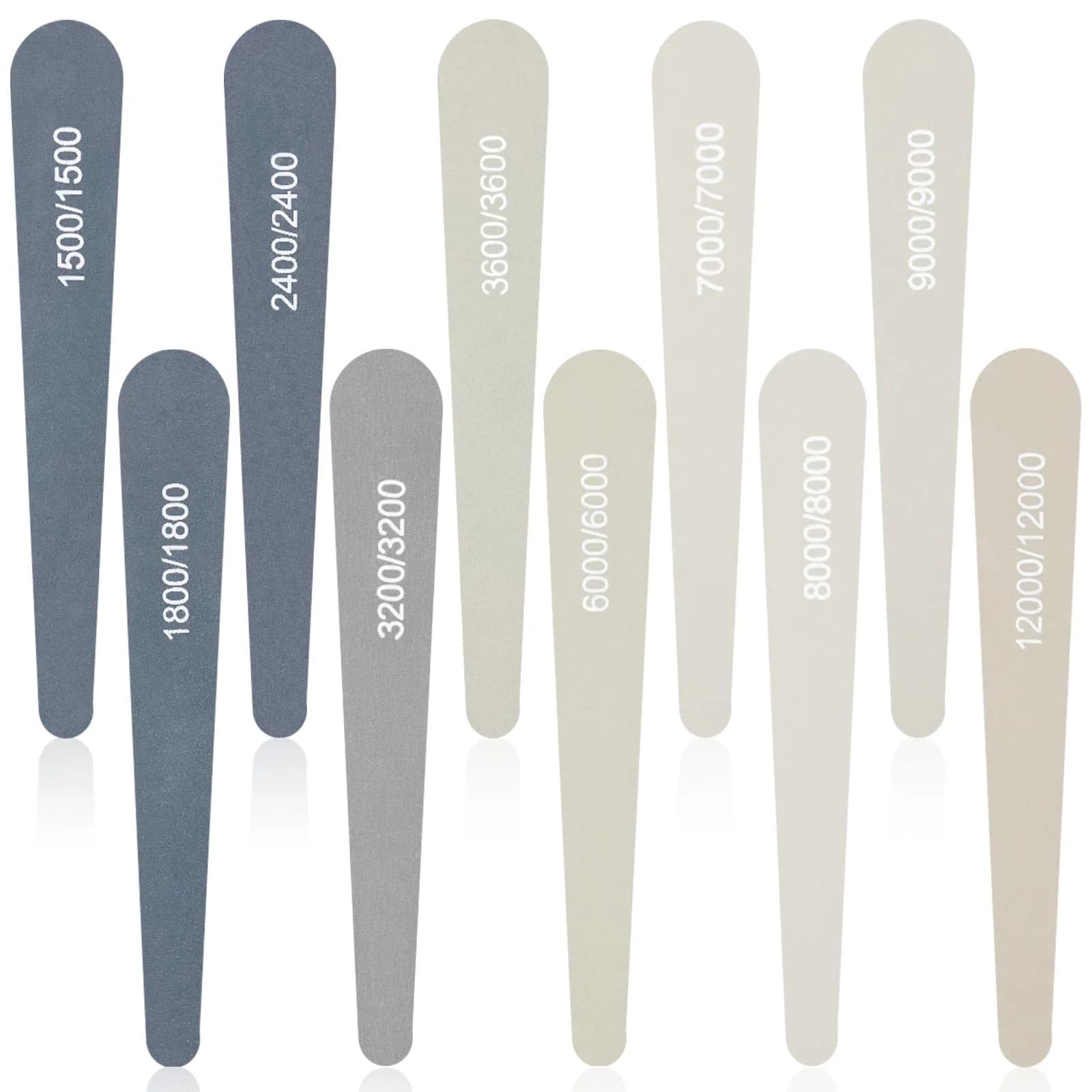 Honoson 10 Pcs Sanding Sticks for Plastic Models, High Grits, Water Drop | Assorted Grits for Fine Finishing - main product image