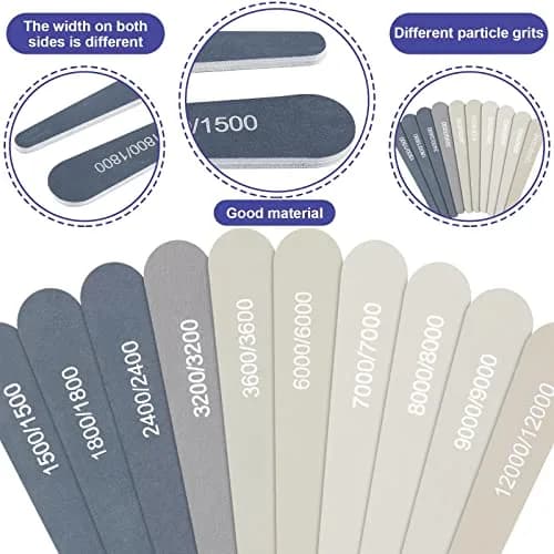 Honoson 10 Pcs Sanding Sticks for Plastic Models, High Grits, Water Drop | Assorted Grits for Fine Finishing thumbnail 3
