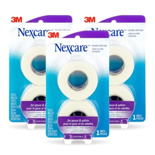 Nexcare Durapore Durable Cloth Tape 2.5cm (1in) x 9.1m (10yds) - 6 Rolls | Dermatologist-Tested, Hypoallergenic thumbnail 1