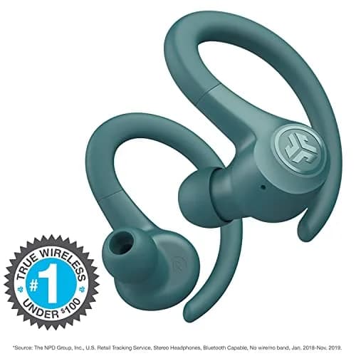JLab Go Air Sport Wireless Earbuds Teal | 32+ Hour Bluetooth Playtime, Secure Earhook Fit, IP55 Sweatproof thumbnail 2